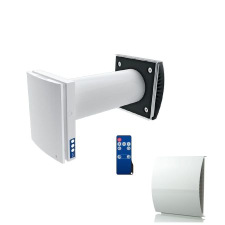 Blauberg Vento-Duo Decentralised Single Room Heat Recovery Fan Unit WiFi White Cowl