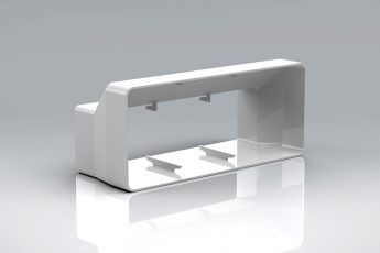 Verplas 204x60mm to 220x90mm Rectangular Adaptor for rectangular Ducting | VKC5643