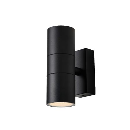 Forum Zinc Leto ZN-20941-BLK Up & Down GU10 Wall Light Black