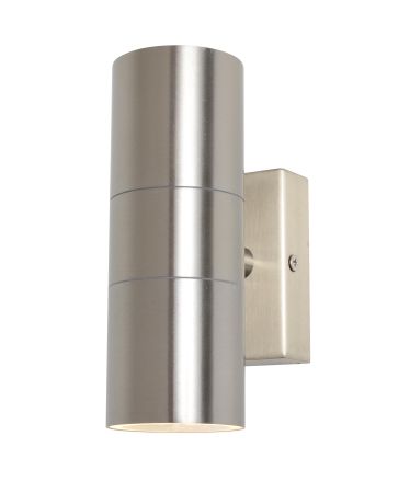 Forum Lighting Zinc Leto Up & Down GU10 Wall Light Stainless Steel | ZN-20941-SST