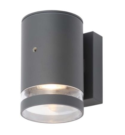 Forum Lighting Zinc Lens GU10 Down Photocell Wall Light Anthracite | ZN-34043-ANTH