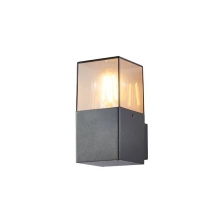 Forum Zink Beata Square Uplight Wall Light Grey/Smoke | ZN-41100-GRYSM
