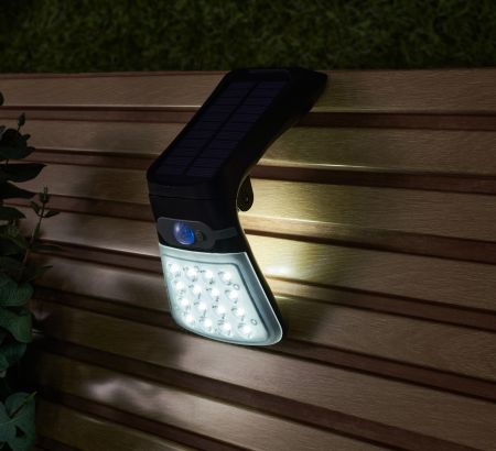 Forum Zink Solar Blackhall 2.5w LED Solar Wall Light with Microwave Sensor | ZN-42054