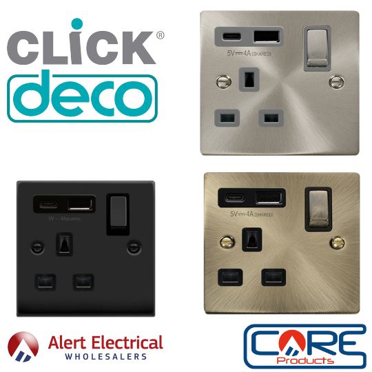 The future of charging is here with the Click Deco Single Sockets with USB A & C Ports
