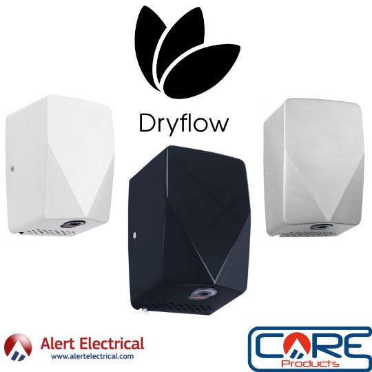 The Power and Efficiency of Dryflow Turboforce Junior Hand Dryers now available from Alert Electrical