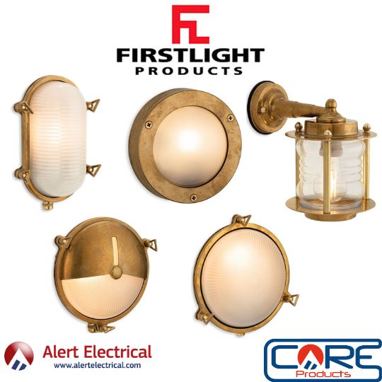 Nautic Solid Brass Range of Lighting now available from Alert Electrical.