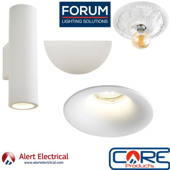The Forum Lighting Range of Plaster Wall Lighting Now Available from Alert Electrical