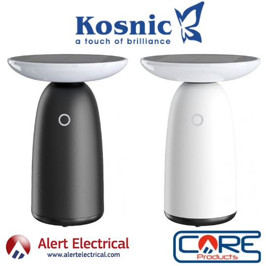 Kosnic Lighting Mushroom Portable Solar Powered Table Lamps now available from Alert Electrical