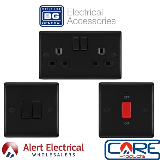 Elevate Your Space with the All-New BG Nexus Metal Matt Black Switches and Sockets – Arriving at Alert Electrical this September!
