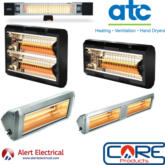 Enjoy your outdoor space this Summer with the ATC Patio heater range available at Alert Electrical