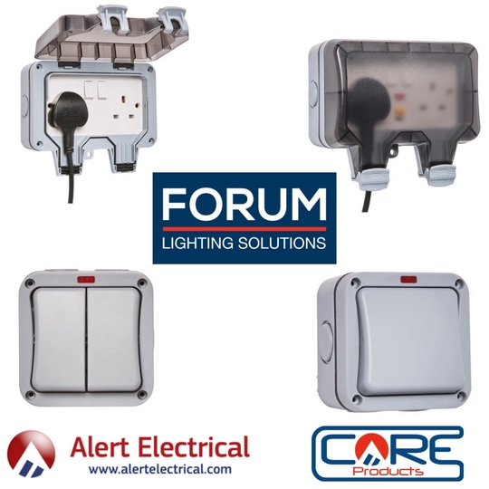 New IP66 Outdoor switches & Sockets Range from Forum Zink now in stock.