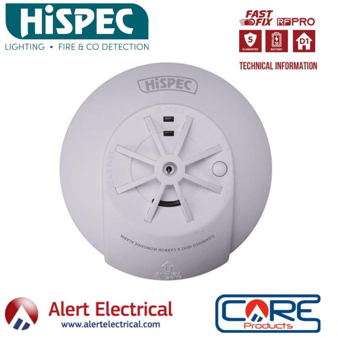 Hispec RF COMBi Mains Heat & CO2 Detector now available to order