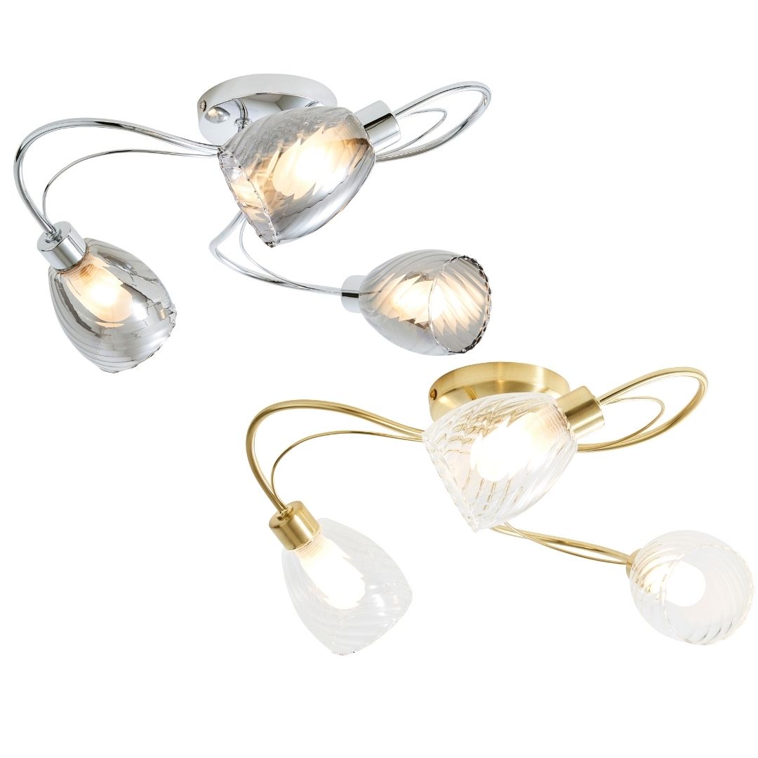 Forum Veria Twisted Style 3 Light Wall Light